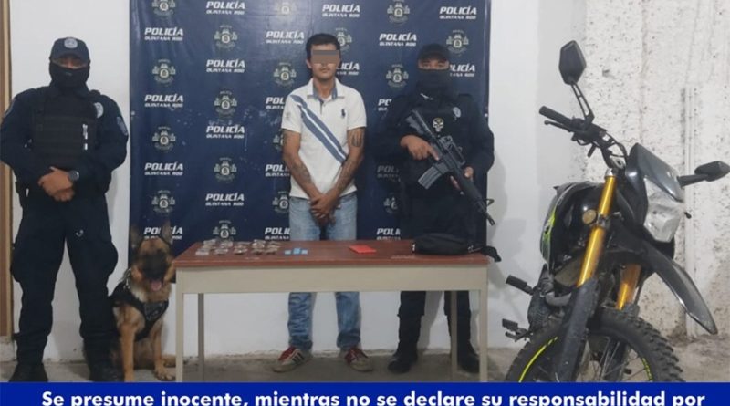 Cancún: Unidad Canina detecta a narcomenudista en el Arco Norte.