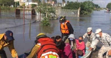 DESALOJAN A 2 MIL PERSONAS POR DESBORDE DEL RÍO SAN JUAN EN QUERÉTARO.