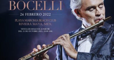 ANUNCIAN CONCIERTO DE ANDREA BOCELLI EN HOTEL DE LA RIVIERA MAYA.