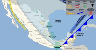 CLIMA: LLEGA EL FRENTE FRÍO N. 8 A QUINTANA ROO.