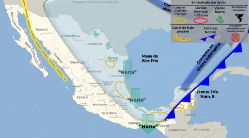 CLIMA: LLEGA EL FRENTE FRÍO N. 8 A QUINTANA ROO.