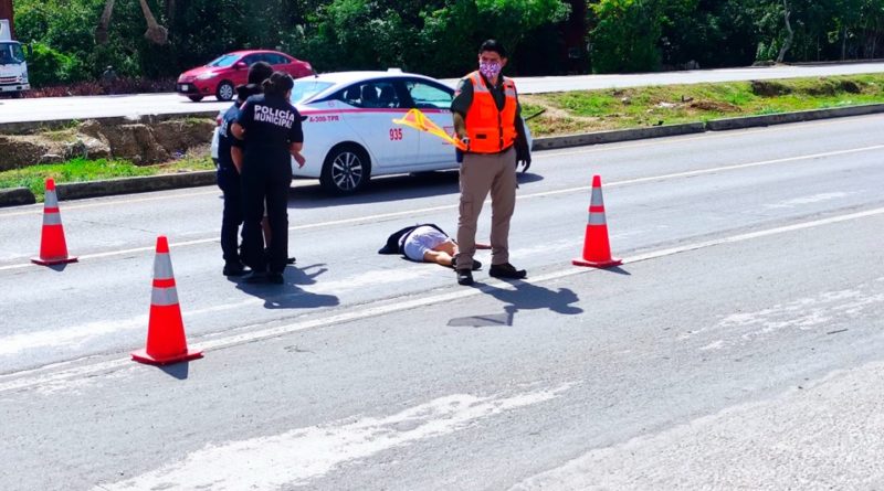 AUTOMOVILISTA ARROLLA Y MATA A UNA MUJER EN PLAYA DEL CARMEN.