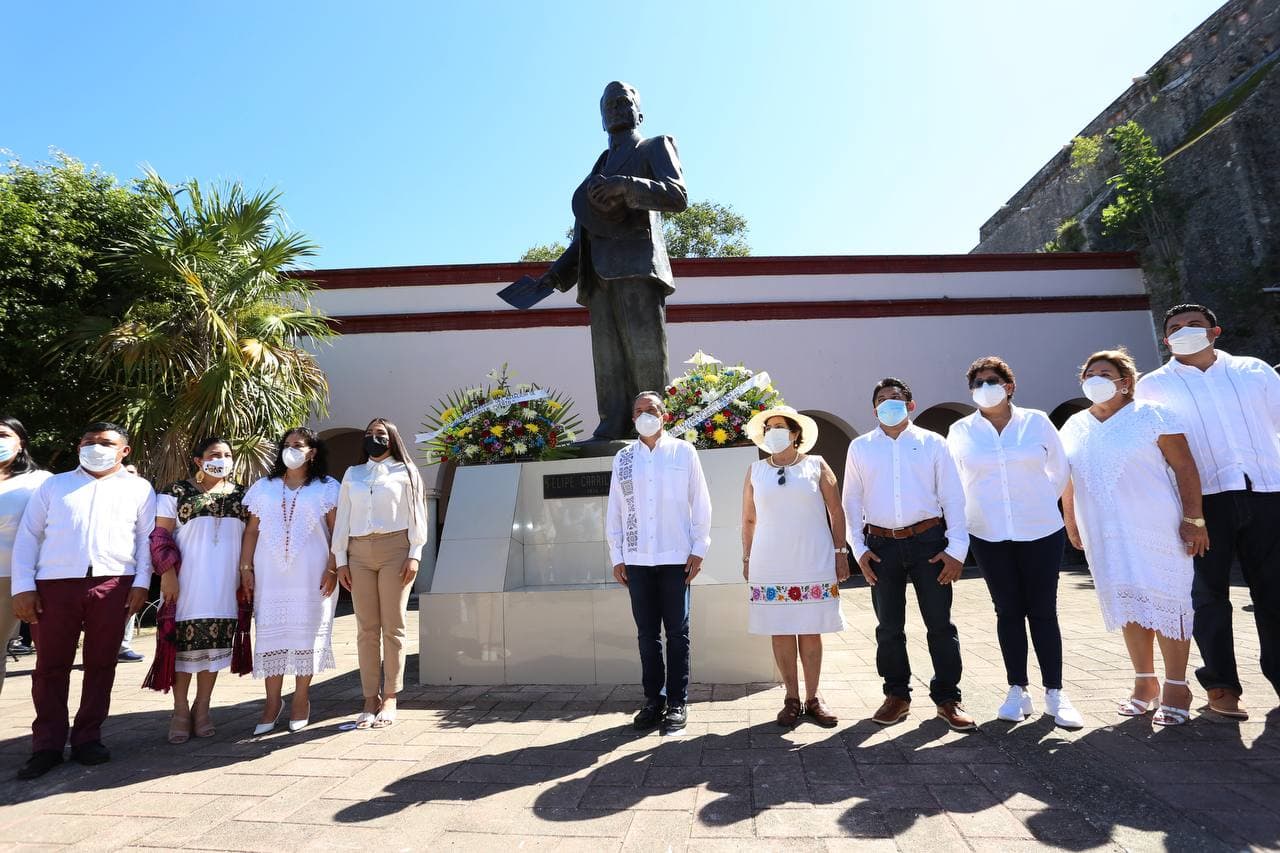 En el marco del 147 aniversario del natalicio de Felipe Carrillo Puerto, defensor de los mayas, el titular del Ejecutivo realizó una gira de trabajo.