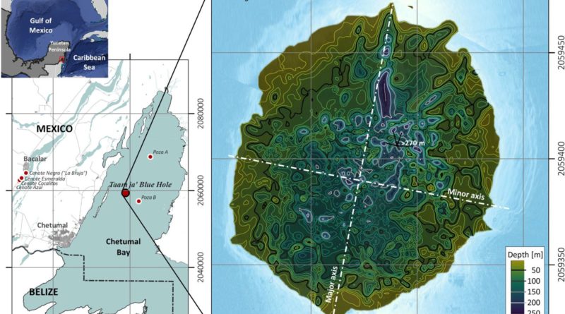 DESCUBREN EN LA BAHÍA DE CHETUMAL UN AGUJERO AZUL CONSIDERADO EL SEGUNDO MÁS PROFUNDO DEL MUNDO