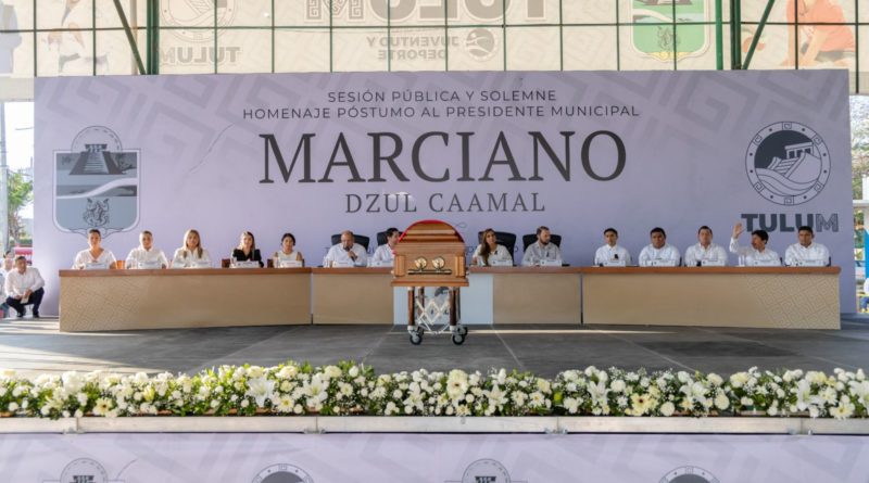 HISTÓRICO HOMENAJE A MARCIANO DZUL EN TULUM: UN PUEBLO UNIDO DESPIDE A SU LÍDER.